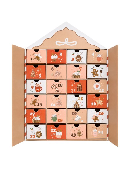 Calendrier de l'Avent maison en carton à 24 tiroirs à remplir