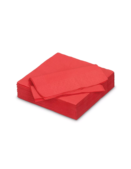 Serviettes en papier bio 33 cm rouge