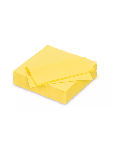 Serviettes en papier bio 33 cm jaune