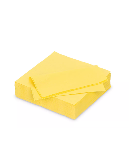 Serviettes en papier bio 33 cm jaune