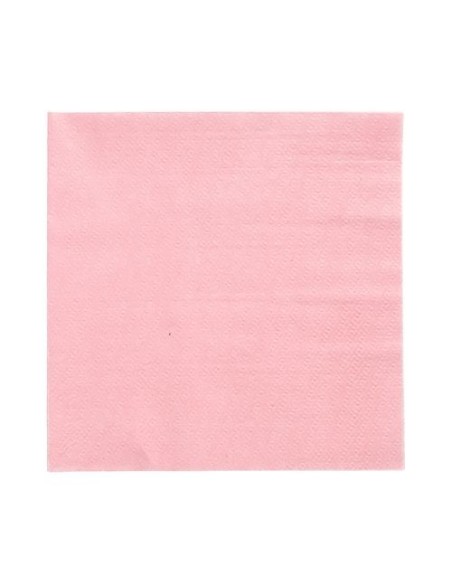 Paquet de 100 serviettes en papier bio rose
