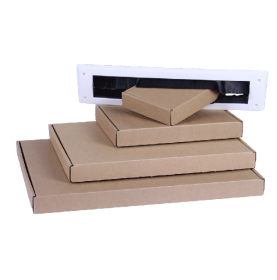 Boîte brune kraft extra plate pour boîte aux lettres format A6 18 x 11,5 x 3 cm - Packadi 2