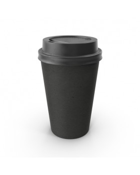 Koffiebekers zwart 180 ml voor automaat met deksels