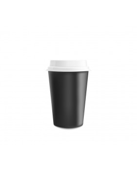 Koffiebeker karton 80mm 240ml 8oz zwart 100 stuks+ witte deksels  -... Koffiebeker karton 80mm 240ml 8oz zwart 100 stuks+ witte deksels  -...