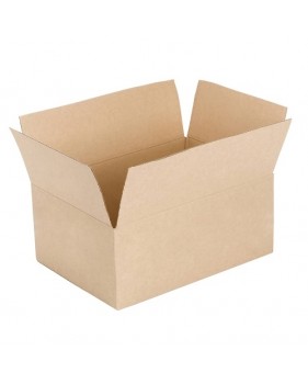 A4 kartonnen dozen in bruin enkelgolfkarton 30,5 x 22 x 15cm  - Home A4 kartonnen dozen in bruin enkelgolfkarton 30,5 x 22 x 15cm  - Home