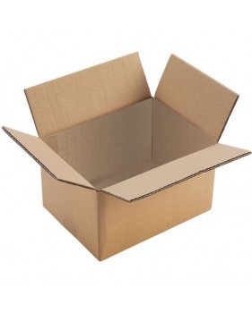 Caisse carton / boite en carton brun 25 x 15 x 10cm simple cannelur...