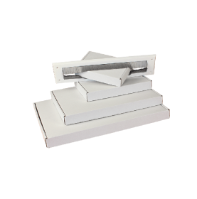 Boîte blanche extra plate pour boîte aux lettres format A6 18 x 11,5 x 3 cm - Packadi