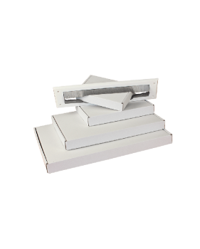 Boîte blanche extra plate pour boîte aux lettres format A6 18 x 11,5 x 3 cm - Packadi