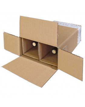 Wijnverzenddoos 2 flessen dubbelgolf / Verzenddoos voor 2 flessen /... Wijnverzenddoos 2 flessen dubbelgolf / Verzenddoos voor 2 flessen /...
