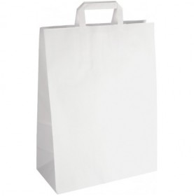 Witte Kraft Tas met Platte Handvatten – Winkeltas 2