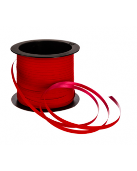 Bolduc rouge effet satiné 5mm x 20m  - Accueil