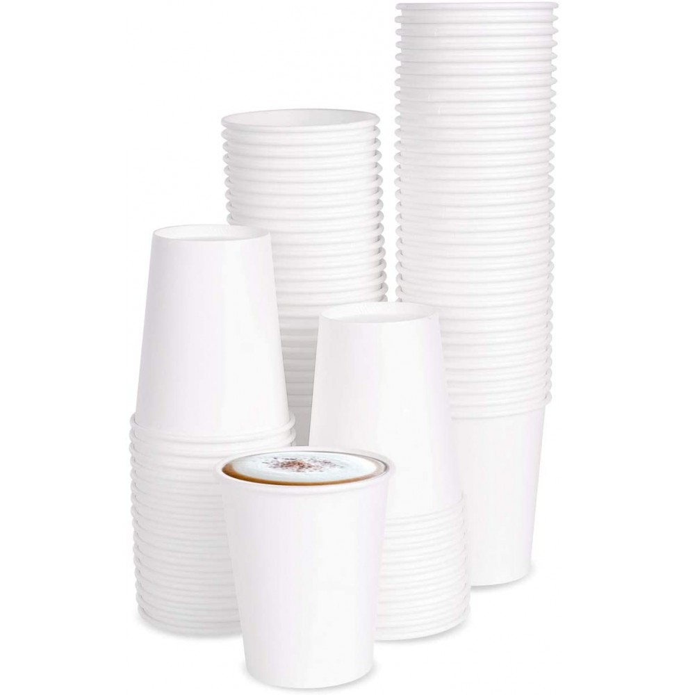 Gobelets à boissons en carton Kraft 80mm 240ml blanc - 100 pièces  ...