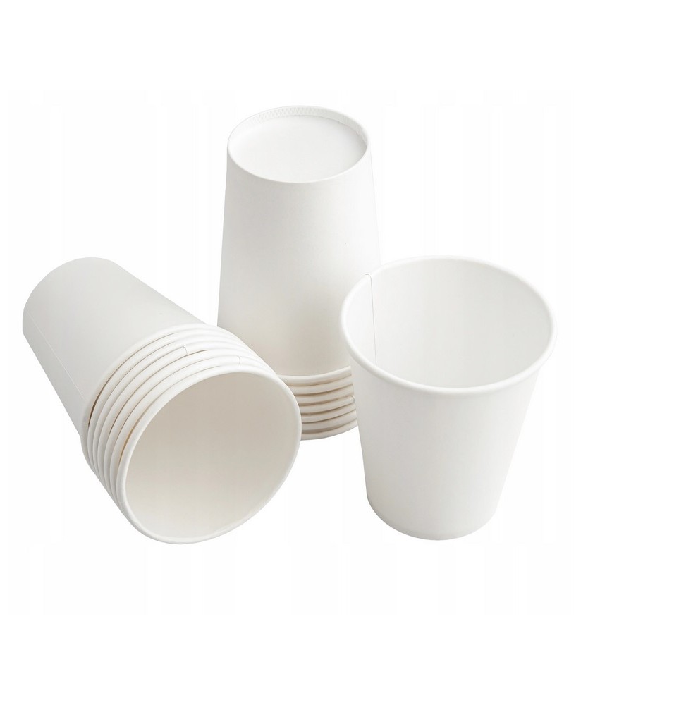 Kartonnen drinkbekers 8oz 240ml wit - 100 Stuks - wegwerp papieren ...