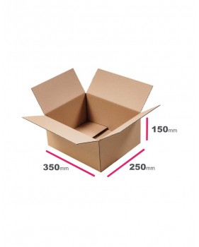 Caisse carton / boite en carton format B4 35x25x15cm en simple cann...