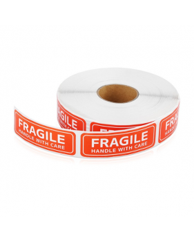 100 étiquettes adhésives "Fragile " 7,5 x 2,5cm  - Accueil