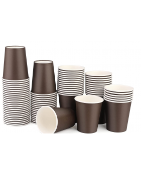 Gobelet à café en carton 80mm 240ml noir- 100 pièces  - Accueil Gobelet à café en carton 80mm 240ml noir- 100 pièces  - Accueil