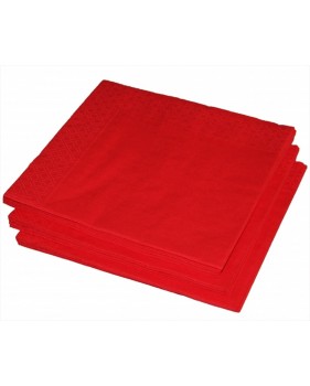 Papieren servet 2 laags rood 24x24cm (40 stuks)  - Home Papieren servet 2 laags rood 24x24cm (40 stuks)  - Home