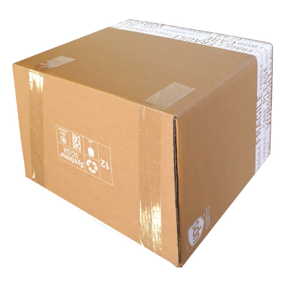 Wijnverzenddoos 12 flessen dubbelgolf / Verzenddoos voor 1 fles / F...