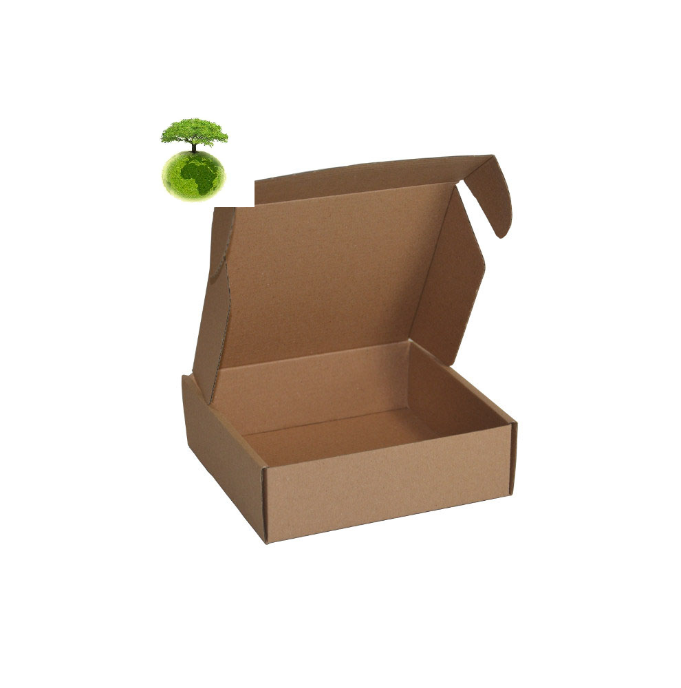 Ecologische Bruine postdozen/ verzenddozen 10 x 10 x 4 cm  - Home