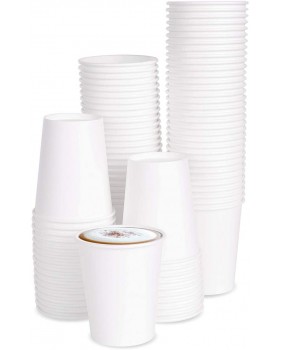 100 assiettes carton 23cm + 100 gobelets carton 240ml-Vaisselle jet...