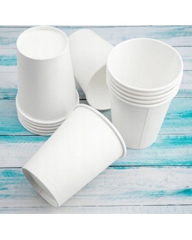 100 assiettes carton 23cm + 100 gobelets carton 240ml-Vaisselle jet...