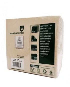 100 assiettes carton 23cm + 100 gobelets carton 240ml + 100 serviet...