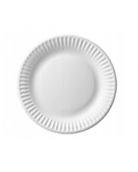 100 assiettes en carton blanc 23cm + 100 gobelets carton 240ml + 10...