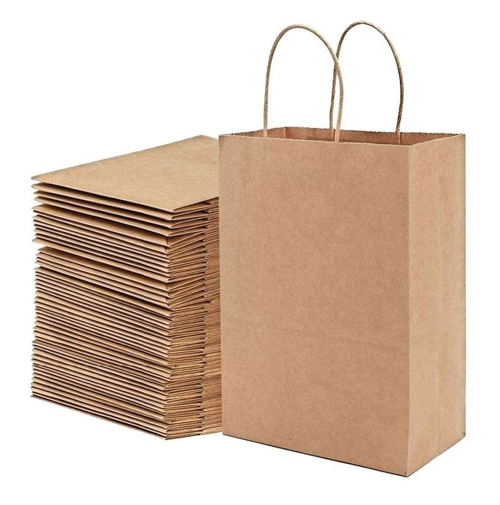 Sac Kraft Brun 18x8x22 cm – Poignées Torsadées Écologique