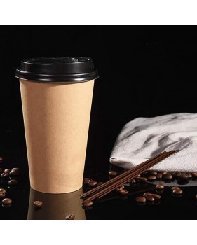 Koffiebeker karton 70,3mm 180ml 7oz vendingcup bruin100 stuks + zwa...