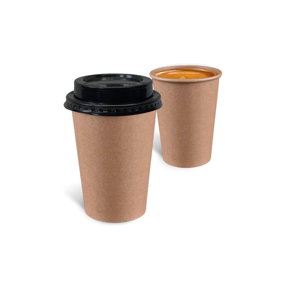 Gobelet à café en carton 70,3mm 180ml brun, pour distributeur - 100
