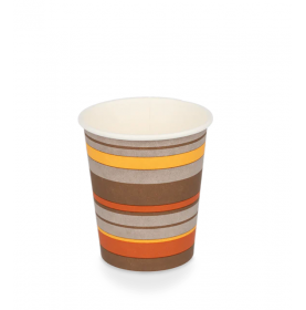 Gobelet jetable à café à emporter en carton 80mm 240ml à rayures- 1...