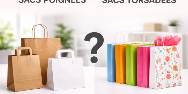 Papieren zakken met gedraaide of platte handgrepen: welke kies je voor jouw zaak?